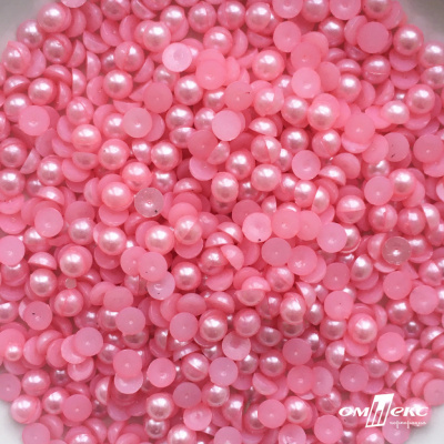 0404-5146-Полубусины пластиковые круглые "ОмТекс", 6 мм, (уп.50гр=840+/-5шт), цв.101-св.розовый - купить в Махачкале. Цена: 63.86 руб.