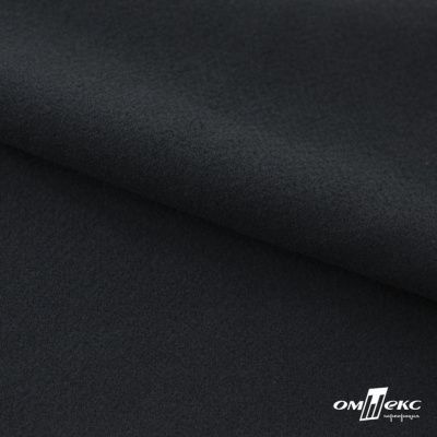 Трикотажное полотно "Капри" 100% полиэстр, 152см, 320 г/м2, чёрный, м - купить в Махачкале. Цена 374 руб.