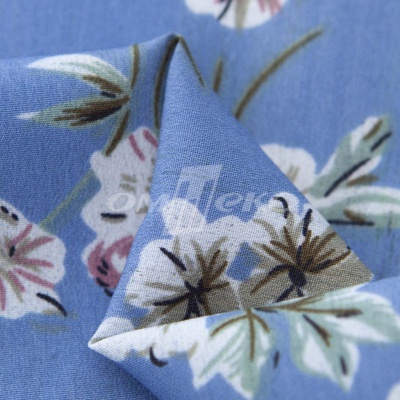 Плательная ткань "Фламенко" 12.1, 80 гр/м2, шир.150 см, принт растительный - купить в Махачкале. Цена 241.49 руб.