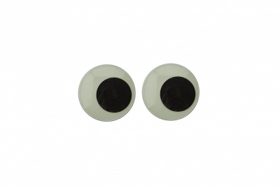 Глазки для игрушек, круглые, с бегающими зрачками, 8 мм/упак.50+/-2 шт, цв. -черно-белые - купить в Махачкале. Цена: 15.88 руб.