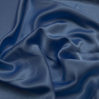 Поли креп-сатин 16-4132, 125 (+/-5) гр/м2, шир.150см, цвет голубой - купить в Махачкале. Цена 155.57 руб.