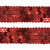 Тесьма с пайетками 3, шир. 20 мм/уп. 25+/-1 м, цвет красный - купить в Махачкале. Цена: 778.19 руб.