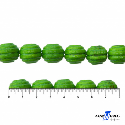 0309-Бусины деревянные "ОмТекс", 16 мм, упак.50+/-3шт, цв.019-зеленый - купить в Махачкале. Цена: 62.22 руб.