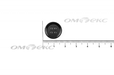 51400/15 мм (4 пр) черные пуговицы - купить в Махачкале. Цена: 0.67 руб.