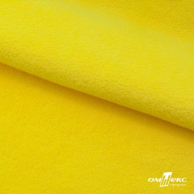 Флис DTY 14-0760, 240 г/м2, шир. 150 см, цвет яркий желтый - купить в Махачкале. Цена 640.46 руб.