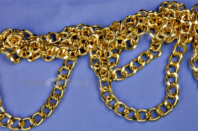 Цепь металл декоративная №11 (17*13) золото (10+/-1 м)  - купить в Махачкале. Цена: 1 341.87 руб.