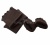 Манжеты и подвяз (комплект) КРК-4285 цв. 729-коричневый - купить в Махачкале. Цена: 532.81 руб.