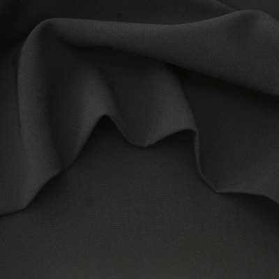 Костюмная ткань "Элис", 200 гр/м2, шир.150см, цвет чёрный - купить в Махачкале. Цена 303.10 руб.