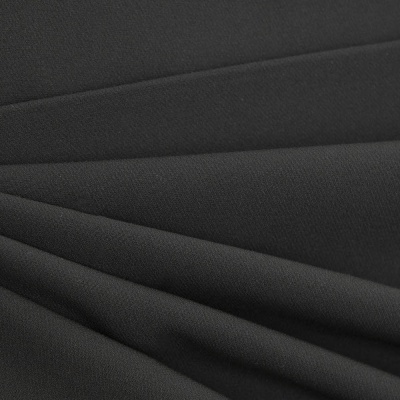 Костюмная ткань "Элис", 220 гр/м2, шир.150 см, цвет чёрный - купить в Махачкале. Цена 308 руб.