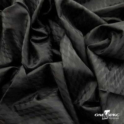 Ткань подкладочная Жаккард PV2416932, 93г/м2, 145 см,черный - купить в Махачкале. Цена 241.46 руб.