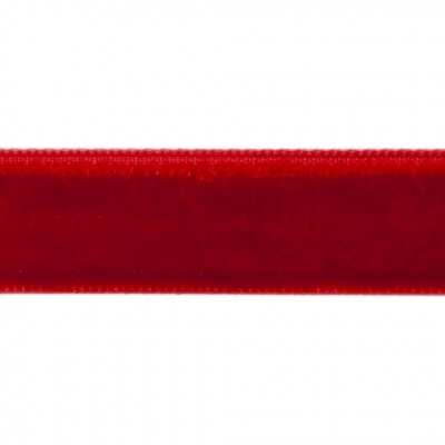Лента бархатная нейлон, шир.12 мм, (упак. 45,7м), цв.45-красный - купить в Махачкале. Цена: 392 руб.
