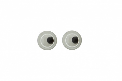 Глазки для игрушек, круглые, с бегающими зрачками, 3 мм/упак.100+/-5 шт, цв. -черно-белые - купить в Махачкале. Цена: 25.40 руб.