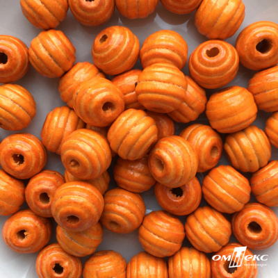 0309-Бусины деревянные "ОмТекс", 16 мм, упак.50+/-3шт, цв.003-оранжевый - купить в Махачкале. Цена: 62.22 руб.