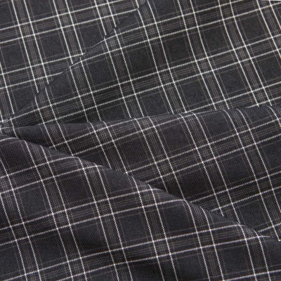 Ткань костюмная клетка 25052 2027, 198 гр/м2, шир.150см, цвет т.серый/сер/бел - купить в Махачкале. Цена 431.49 руб.