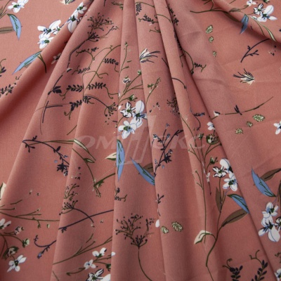Плательная ткань "Фламенко" 2.1, 80 гр/м2, шир.150 см, принт растительный - купить в Махачкале. Цена 311.05 руб.