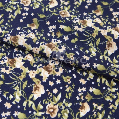 Плательная ткань "Фламенко" 1.1, 80 гр/м2, шир.150 см, принт растительный - купить в Махачкале. Цена 243.96 руб.