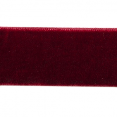 Лента бархатная нейлон, шир.25 мм, (упак. 45,7м), цв.240-бордо - купить в Махачкале. Цена: 809.01 руб.