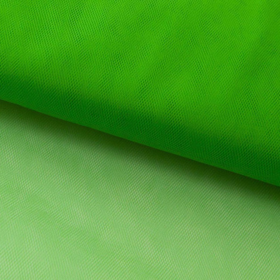Фатин матовый 16-146, 12 гр/м2, шир.300см, цвет зелёный - купить в Махачкале. Цена 112.70 руб.