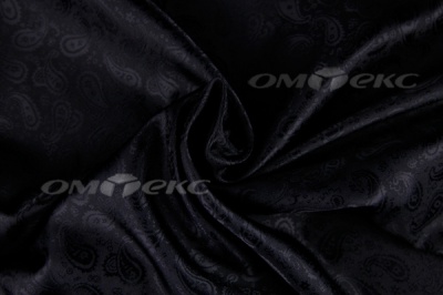 Ткань подкладочная жаккард Р14098, чёрный, 85 г/м2, шир. 150 см, 230T - купить в Махачкале. Цена 166.45 руб.