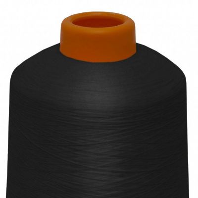 Нитки текстурированные некручёные, намот. 15 000 м, цвет чёрный - купить в Махачкале. Цена: 204.10 руб.