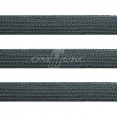 Шнур плетеный (плоский) d-12 мм, (уп.90+/-1м), 100% полиэстер, цв.272 - серый - купить в Махачкале. Цена: 8.62 руб.