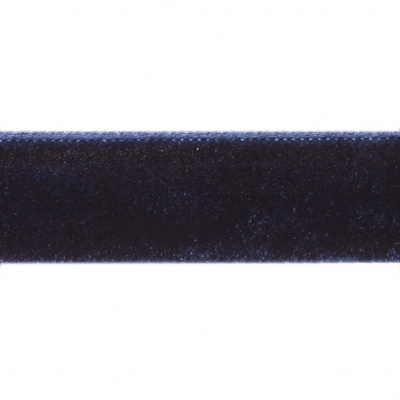 Лента бархатная нейлон, шир.12 мм, (упак. 45,7м), цв.180-т.синий - купить в Махачкале. Цена: 411.60 руб.