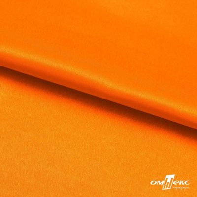 Поли креп-сатин 15-1263, 125 (+/-5) гр/м2, шир.150см, цвет оранжевый - купить в Махачкале. Цена 155.57 руб.