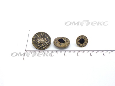 Кнопки металл 15 мм альфа антик с рис.№3  - купить в Махачкале. Цена: 2.90 руб.