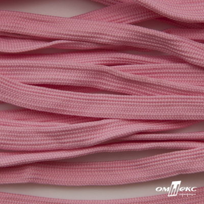 Шнур плетеный (плоский) d-12 мм, (уп.90+/-1м), 100% полиэстер, цв.256 - розовый - купить в Махачкале. Цена: 8.62 руб.