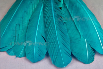 Декоративный Пучок из перьев, перо 24см/голубой - купить в Махачкале. Цена: 12.19 руб.
