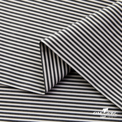 Ткань сорочечная Полоска Кенди, 115 г/м2, 58% пэ,42% хл, шир.150 см, цв.6-черный, (арт.110) - купить в Махачкале. Цена 306.69 руб.