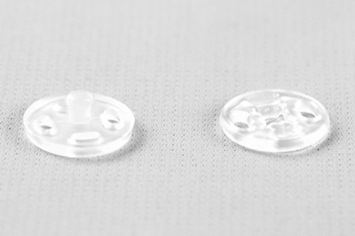 Кнопки пришивные пластиковые 11,5 мм, блистер 24шт, цв.-прозрачные - купить в Махачкале. Цена: 59.44 руб.