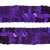 Тесьма с пайетками 12, шир. 20 мм/уп. 25+/-1 м, цвет фиолет - купить в Махачкале. Цена: 778.19 руб.