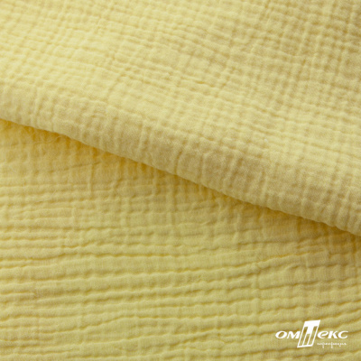 Ткань Муслин, 100% хлопок, 125 гр/м2, шир. 135 см (12-0824) цв.лимон нюд - купить в Махачкале. Цена 337.25 руб.