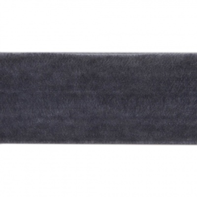 Лента бархатная нейлон, шир.25 мм, (упак. 45,7м), цв.189-т.серый - купить в Махачкале. Цена: 981.09 руб.