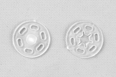 Кнопки пришивные пластиковые 15 мм, блистер 24шт, цв.-прозрачные - купить в Махачкале. Цена: 68.79 руб.
