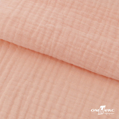 Ткань Муслин, 100% хлопок, 125 гр/м2, шир. 140 см #201 цв.(18)-розовый персик - купить в Махачкале. Цена 464.97 руб.