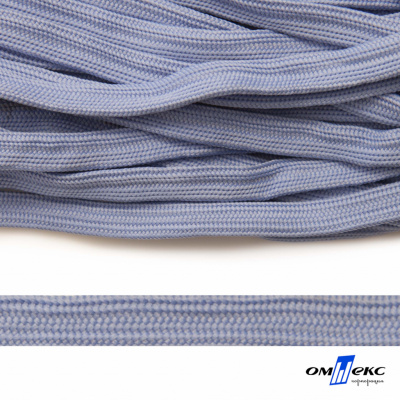 Шнур плетеный (плоский) d-12 мм, (уп.90+/-1м), 100% полиэстер, цв.259 - голубой - купить в Махачкале. Цена: 8.62 руб.