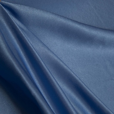 Поли креп-сатин 16-4132, 125 (+/-5) гр/м2, шир.150см, цвет голубой - купить в Махачкале. Цена 157.15 руб.