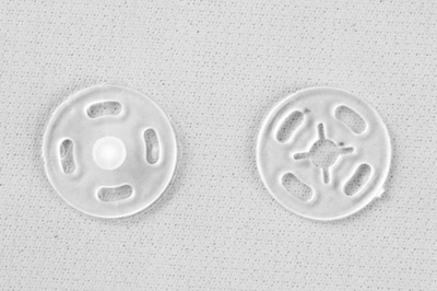 Кнопки пришивные пластиковые 13 мм, блистер 24шт, цв.-прозрачные - купить в Махачкале. Цена: 62.27 руб.