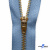 Молнии джинсовые металл т-5, 18 см латунь (YG), цв.-деним (231) - купить в Махачкале. Цена: 22.80 руб.