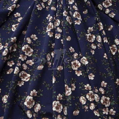 Плательная ткань "Фламенко" 3.2, 80 гр/м2, шир.150 см, принт растительный - купить в Махачкале. Цена 239.03 руб.
