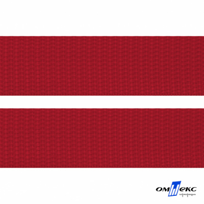 Красный- цв.171 -Текстильная лента-стропа 550 гр/м2 ,100% пэ шир.25 мм (боб.50+/-1 м) - купить в Махачкале. Цена: 405.80 руб.
