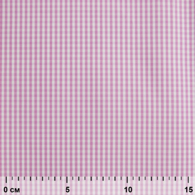 Ткань сорочечная Клетка Виши, 115 г/м2, 58% пэ,42% хл, шир.150 см, цв.1-розовый, (арт.111) - купить в Махачкале. Цена 309.82 руб.