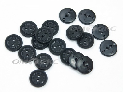 51820/18 мм (2 пр) черные пуговицы - купить в Махачкале. Цена: 0.82 руб.