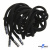 Шнурки #107-05, круглые 130 см, декор.наконечник, цв.чёрный - купить в Махачкале. Цена: 22.56 руб.