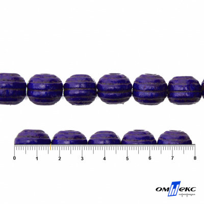 0309-Бусины деревянные "ОмТекс", 16 мм, упак.50+/-3шт, цв.018-фиолет - купить в Махачкале. Цена: 62.22 руб.