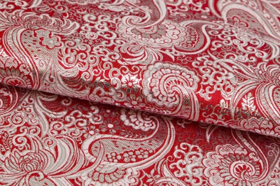 Ткань костюмная жаккард, 135 гр/м2, шир.150см, цвет красный№3 - купить в Махачкале. Цена 441.94 руб.