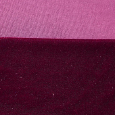 Бархат стрейч №2, 240 гр/м2, шир.160 см, (2,6 м/кг), цвет бордо - купить в Махачкале. Цена 740.88 руб.