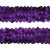 Тесьма с пайетками 12, шир. 30 мм/уп. 25+/-1 м, цвет фиолет - купить в Махачкале. Цена: 1 098.48 руб.